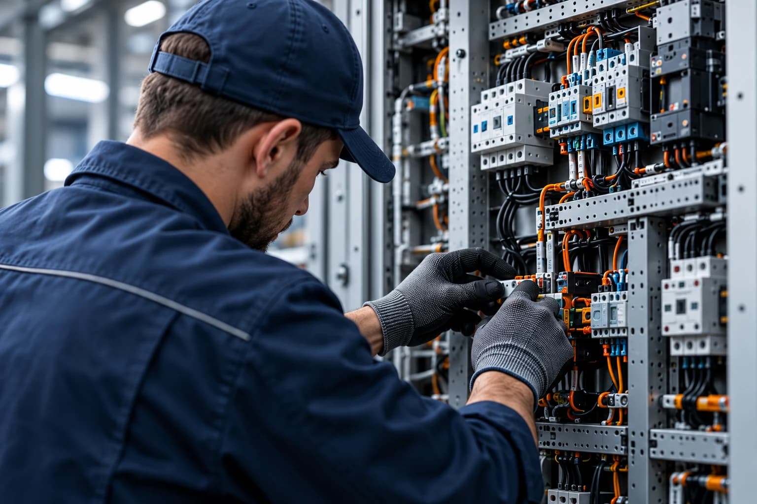 Ілюстрація монтажу компонентів електричної шафи